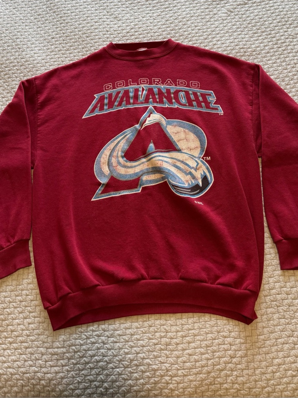 Vintage Colorado Avalanche NHL Hockey Crewneck Sweatshirt Size XL Logo 7 Tag